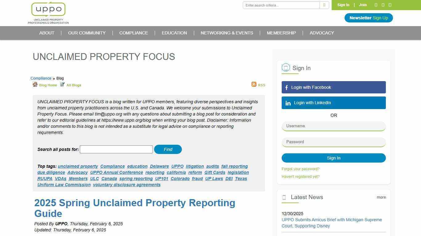 Unclaimed Property Focus - Unclaimed Property Professionals Organization
